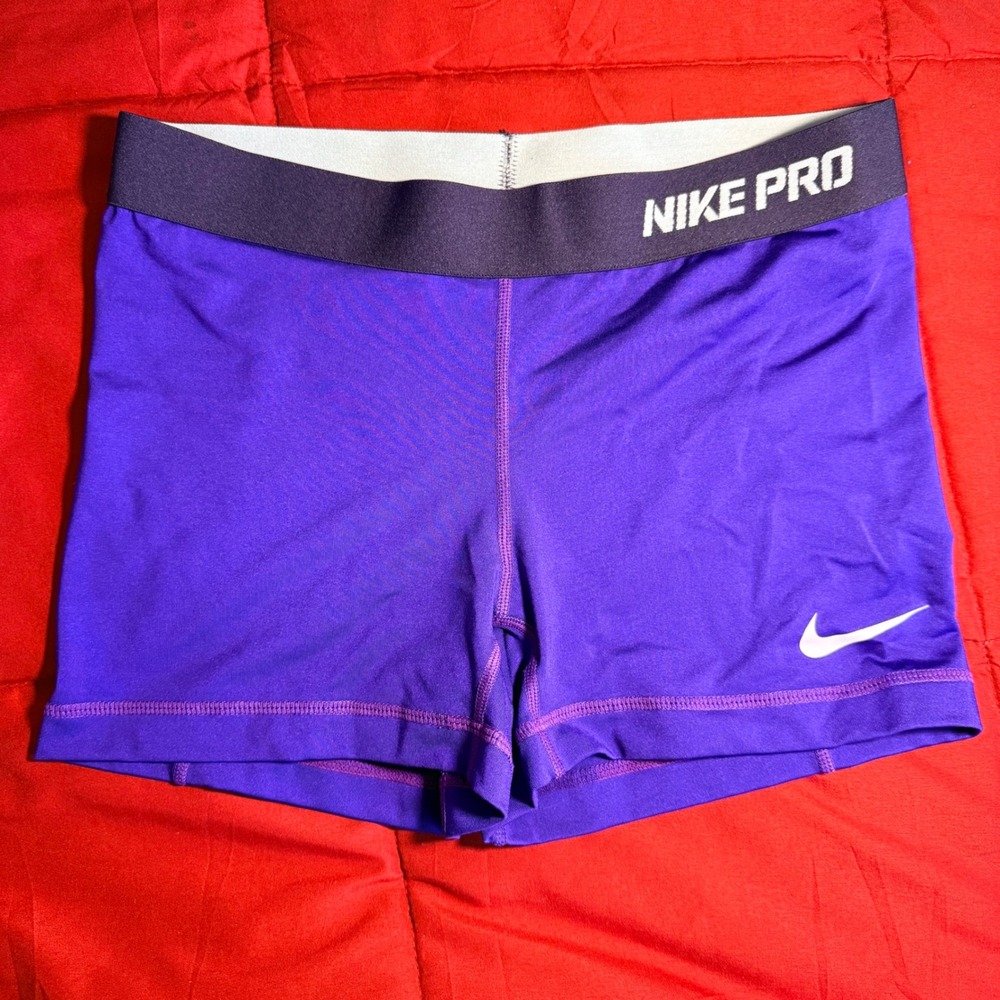 Nike Pro Shorts Athletic Gym Compression Purple Medium